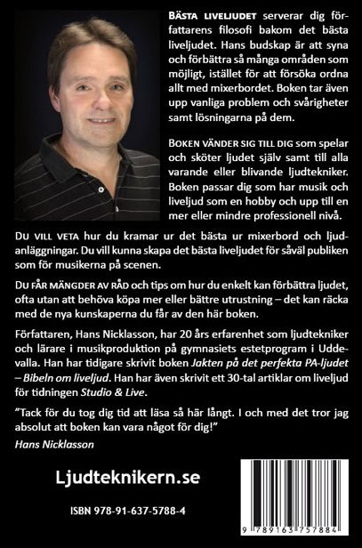 Bästa Liveljudet - Texten på baksidan