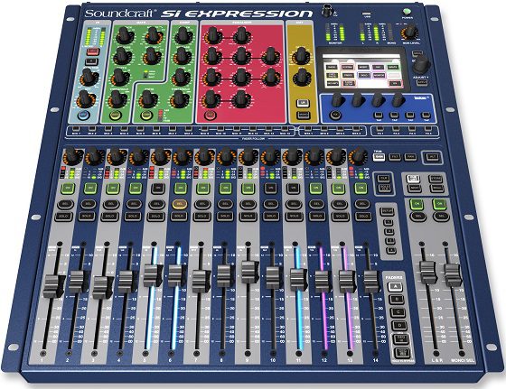 Ett digitalt mixerbord Ett digitalt mixerbord