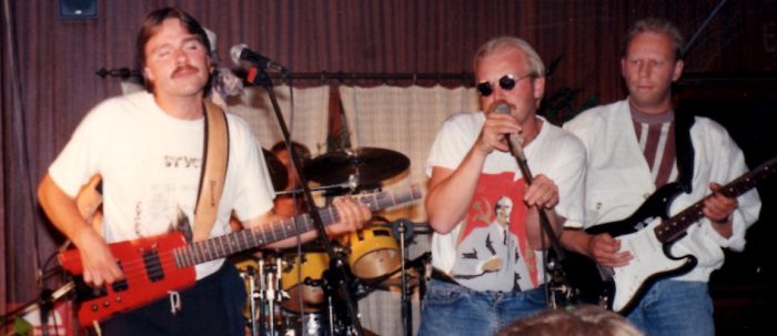 Hans Nicklasson i bluesrockbandet Kal Kon 1989.