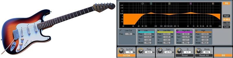 Eq:ualiser på elgitarr Eq:ualizer på elgitarr