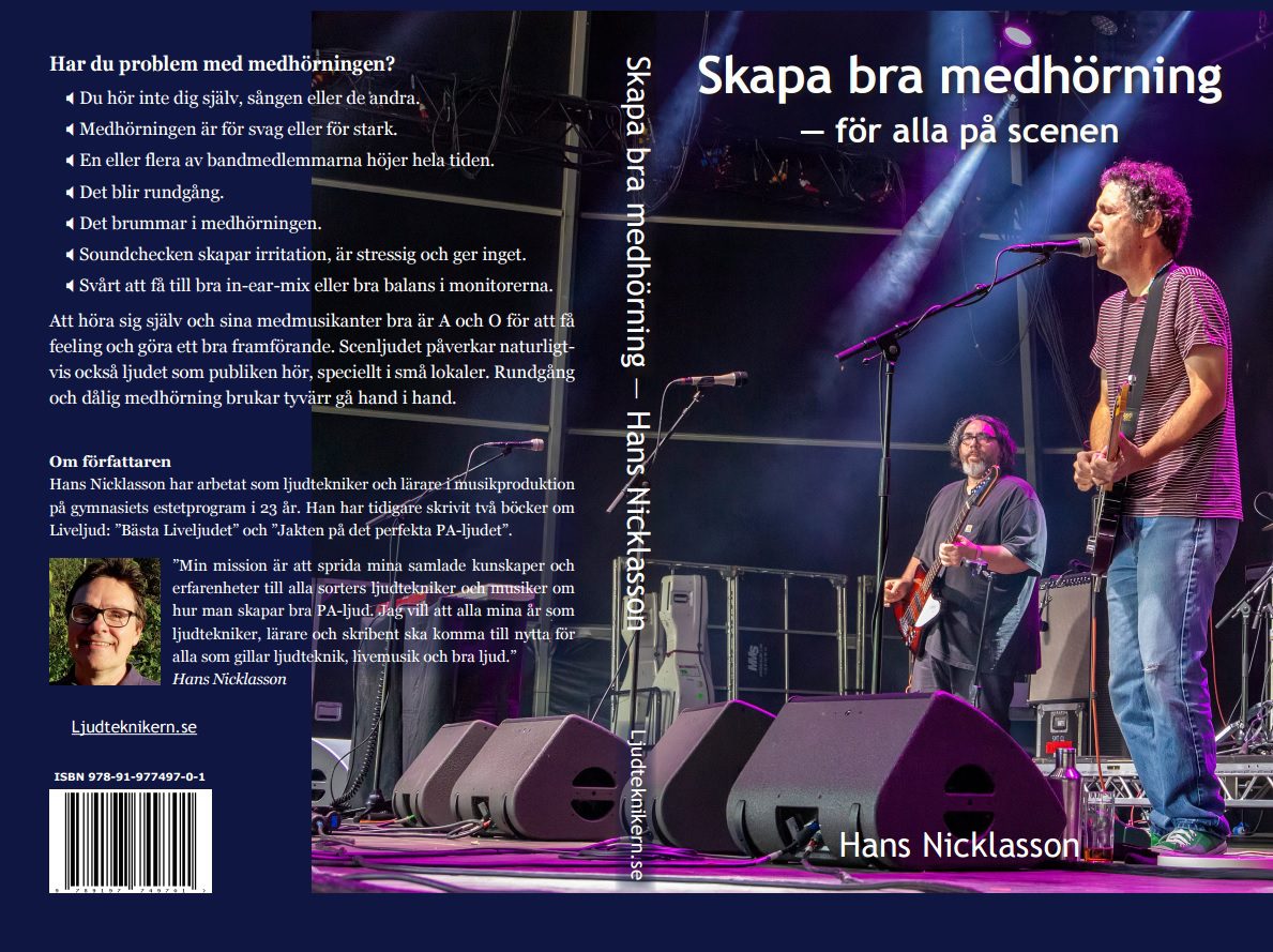 Hela omslaget på boken "Skapa bra medhörning". Hela omslaget på boken "Skapa bra medhörning".